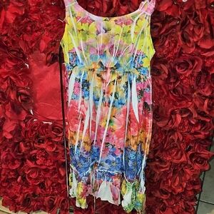 Emily West Girls Vibrant Floral Sleeveless Dress Size 8